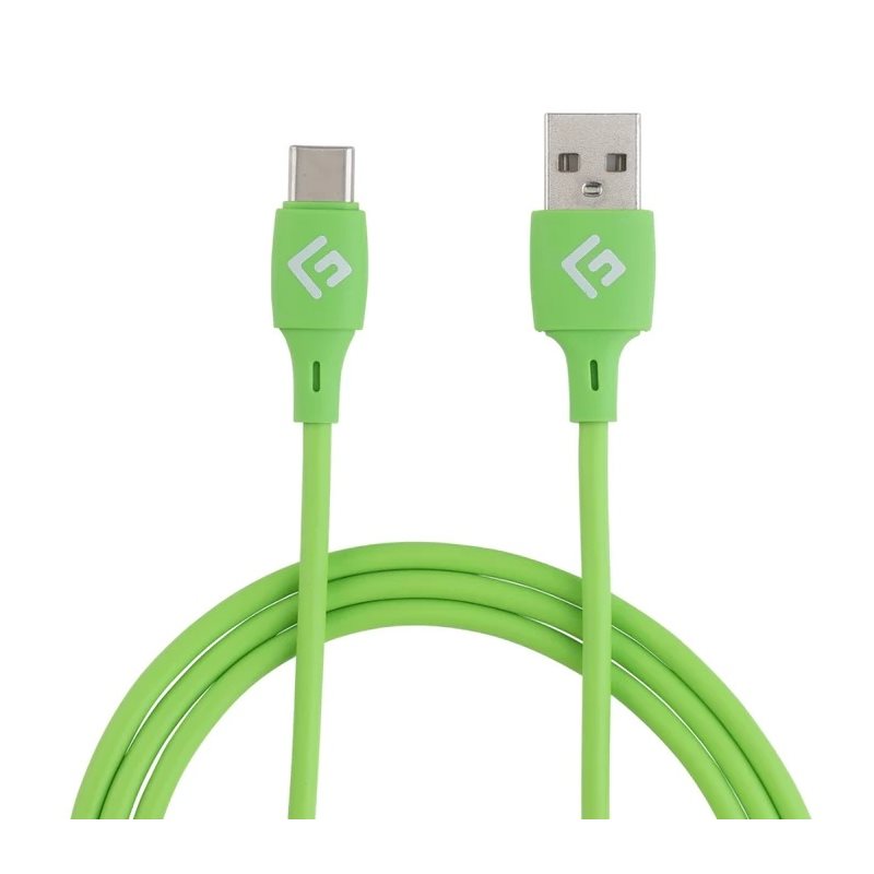 FLOATING GRIP Soft Silicon USB-C/USB-A -kaapeli, 0,5m, vihreä (Tarjous! Norm. 13,90€)