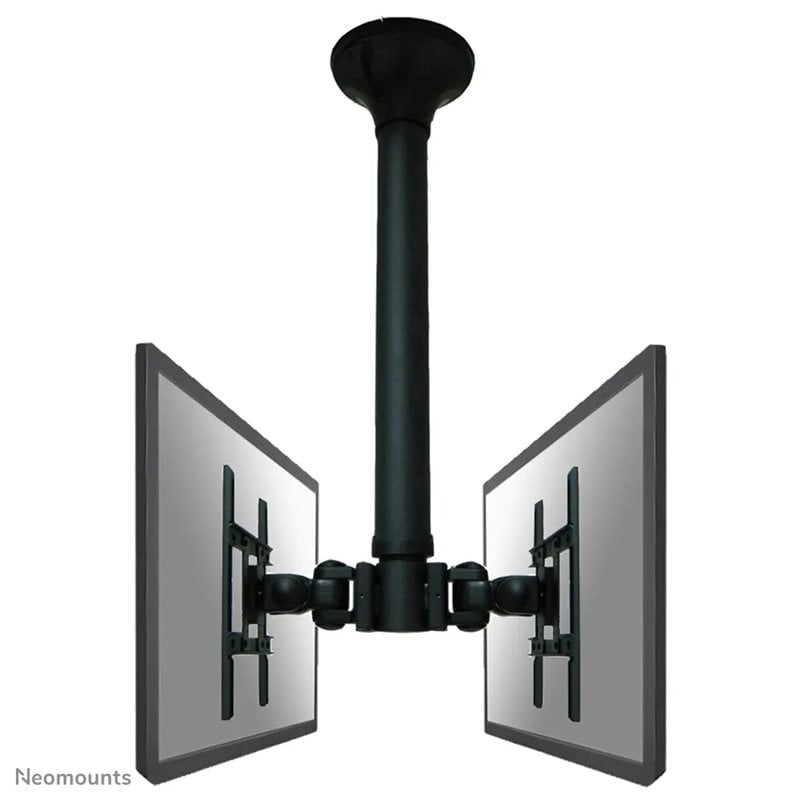 Neomounts by Newstar 10-40" x2 Flat Screen Ceiling Mount, -kattoteline kahdelle näytölle 64-104cm laskulla, musta