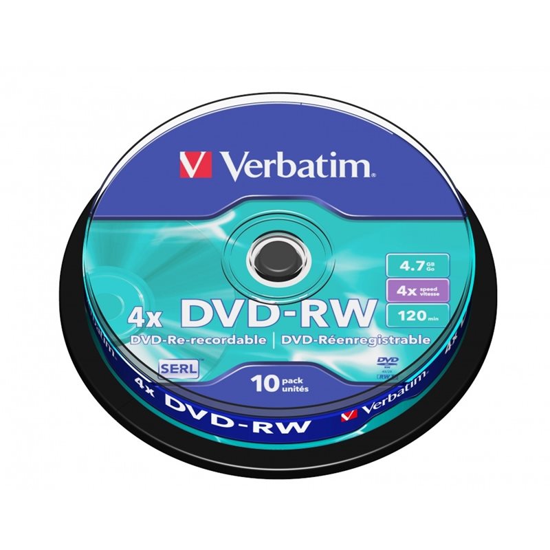 Verbatim DVD-RW 4,7GB/120min, 4x, spindle, 10kpl