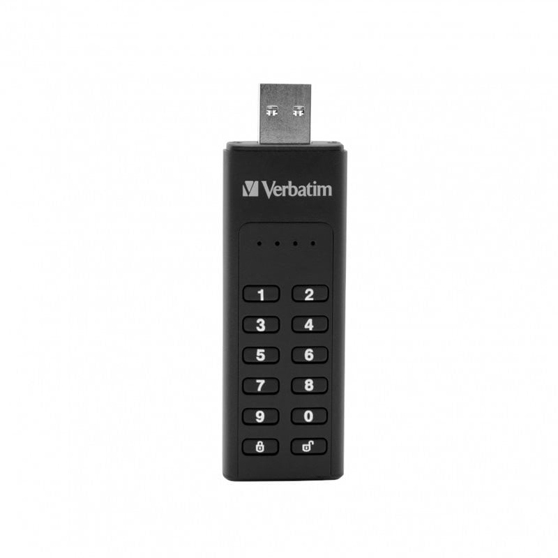 Verbatim 32GB Keypad Secure, laitesalattu 3.2 Gen1 USB-A -muistitikku, PIN-näppäimistöllä, musta