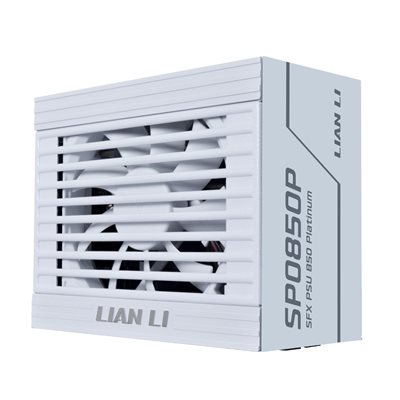 Lian Li 850W SP850P, modulaarinen SFX-virtalähde, 80 Plus Platinum, valkoinen