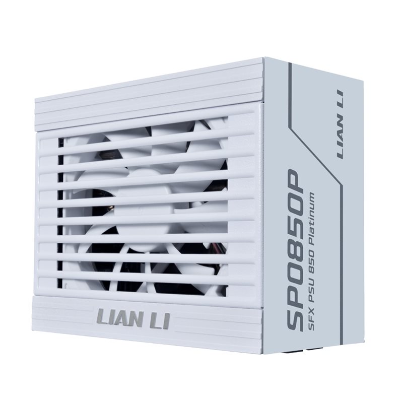Lian Li 850W SP850P, modulaarinen SFX-virtalähde, 80 Plus Platinum, valkoinen