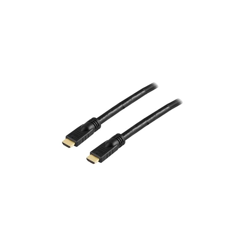 Deltaco 1.4 HDMI -näyttökaapeli, aktiivinen, 20m, musta