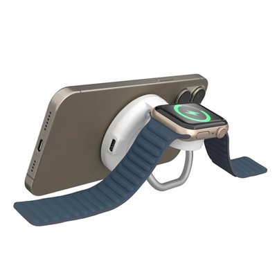 Targus HyperJuice Qi2 2-in-1 Magnetic Charging Stand, valkoinen