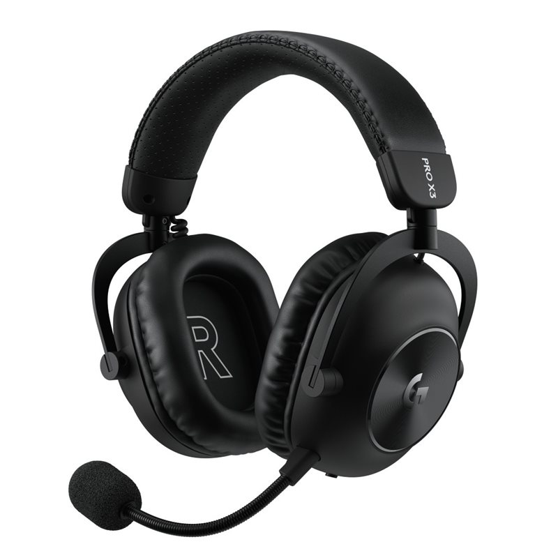 Logitech PRO X3 LIGHTSPEED, langattomat pelikuulokkeet mikrofonilla, musta
