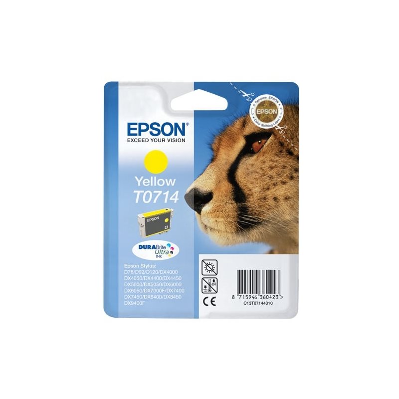 Epson T0714, Keltainen, Mustepatruuna