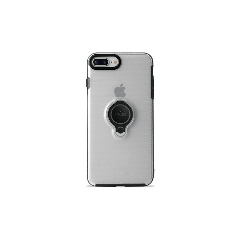 Puro Magnet Ring -suojakuori, Apple iPhone 8 Plus/7 Plus, läpikuultava