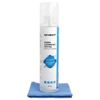 Qnect Cleaning Screen Clean Set Gel -puhdistussarja, sis. 250ml geelin + mikrokuituliinan