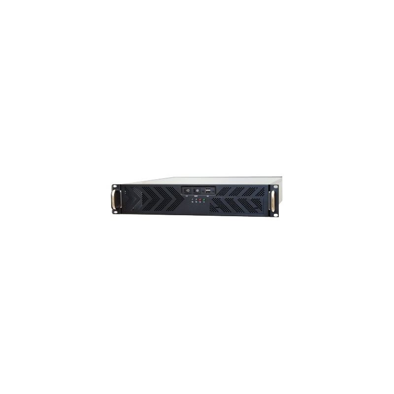 Chieftec UNC-210T-B, 19" räkkiasennettava ATX-serverikotelo, 2U, musta/harmaa