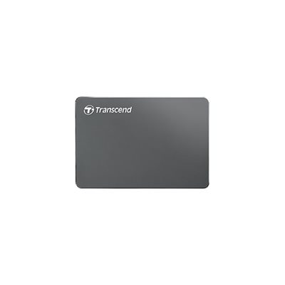 Transcend 2TB StoreJet 25C3N, 2.5" ulkoinen kiintolevy, USB 3.1 Gen1, teräksenharmaa