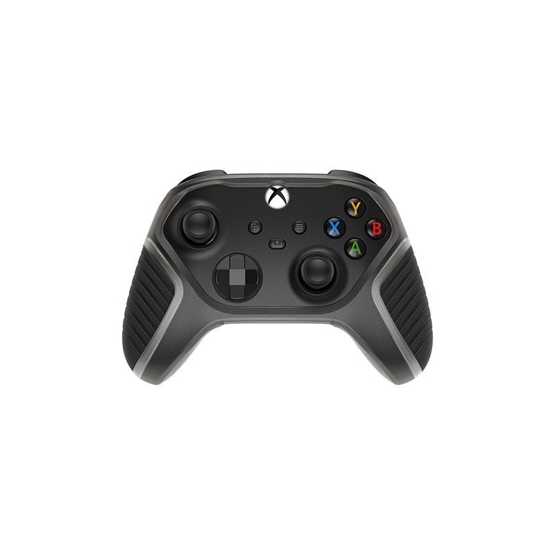 OtterBox Xbox X|S Antimicrobial Easy Grip Controller Shell, peliohjaimen suojakuori, musta/hopea