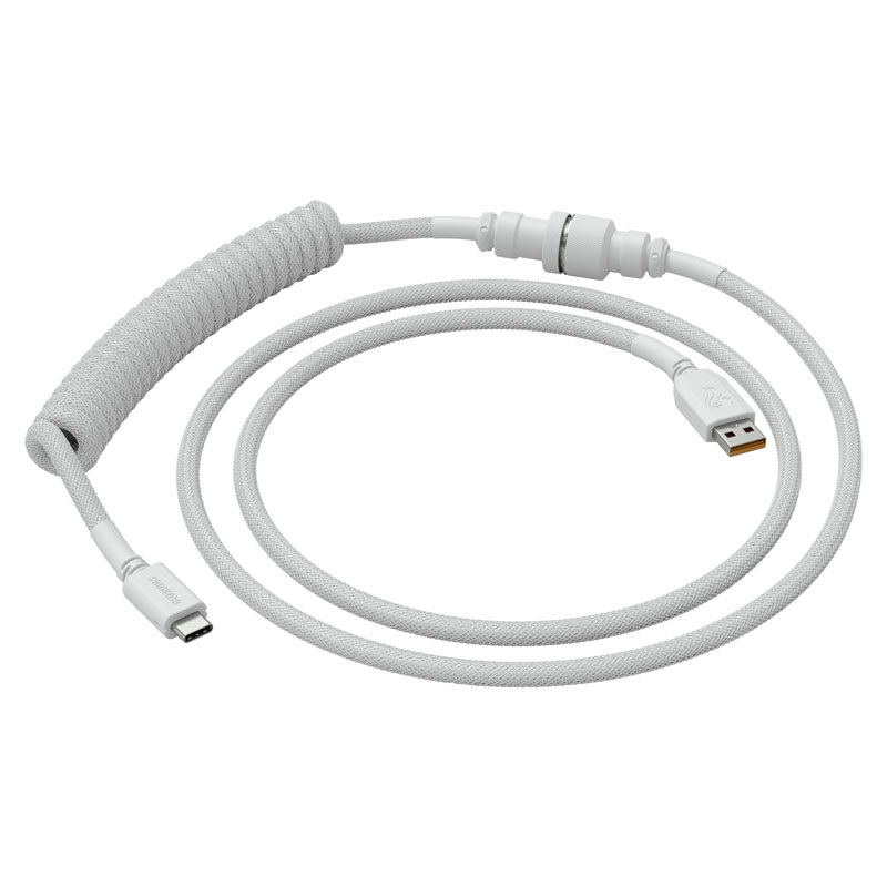 Glorious Coiled Cable -kaapeli näppäimistölle, Ghost White (Tarjous! Norm. 49,90€)