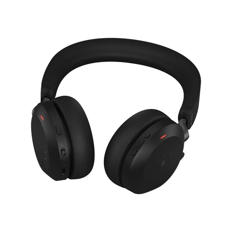 Jabra Evolve2 75 UC, langattomat Bluetooth -kuulokkeet mikrofonilla, sis. lataustelakka, USB-A, musta