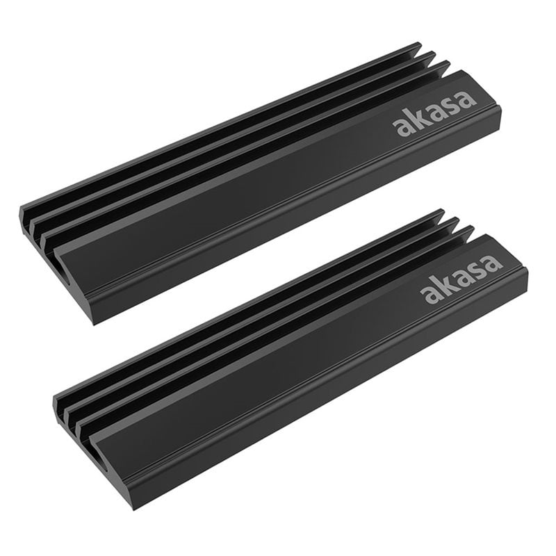 Akasa M.2 SSD Heatsink (Duo Pack), jäähdytinsiilipari, musta