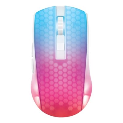 Deltaco Gaming DM320 kevyt langaton RGB-pelihiiri, läpinäkyvä, valkoinen