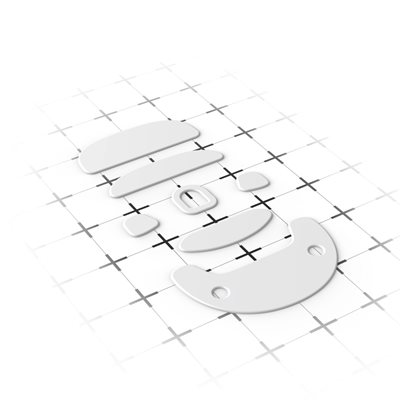 Endgame Gear OP1 Skate Set - 99,5% PTFE, valkoinen