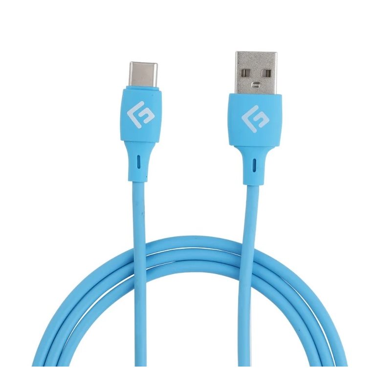 FLOATING GRIP Soft Silicon USB-C/USB-A -kaapeli, 0,5m, sininen (Tarjous! Norm. 13,90€)