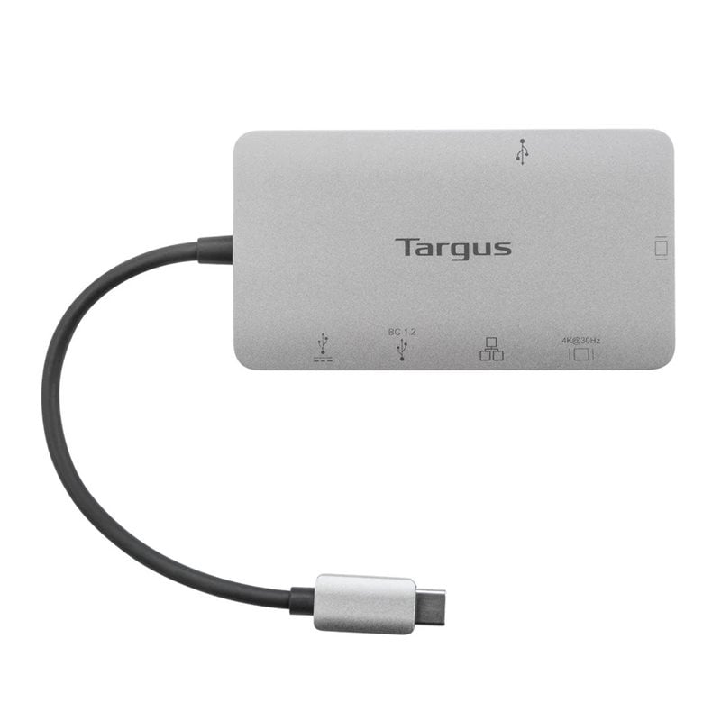 Targus USB-C DP Alt Mode Single Video 4K HDMI/VGA with 100W PD Pass-Thru -telakointiasema, harmaa