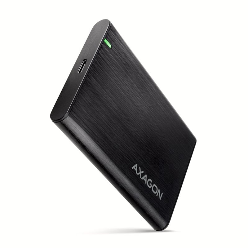 AXAGON (Outlet) Ulkoinen 3.2 Gen1 USB-C -kiintolevykotelo 2.5" SATA III 6G HDD/SSD:lle, 0,4m, musta