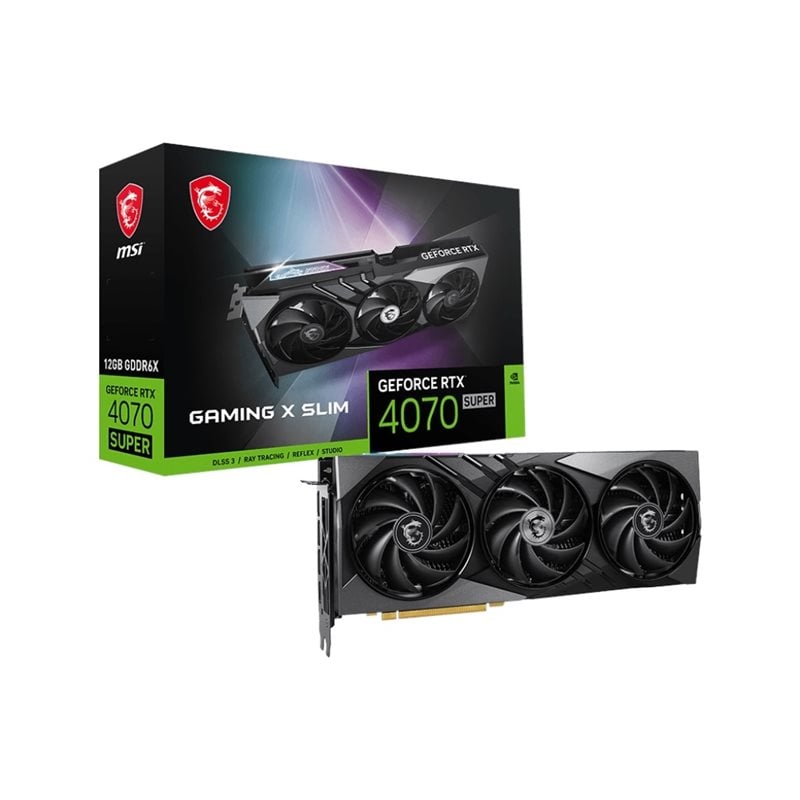 MSI (Outlet) GeForce RTX 4070 SUPER GAMING X SLIM -näytönohjain, 12GB GDDR6X