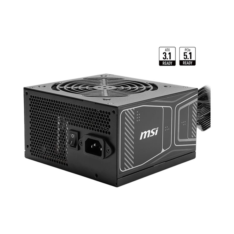 MSI 750W MAG A750GN PCIE5, ATX-virtalähde, 80 Plus Gold, musta