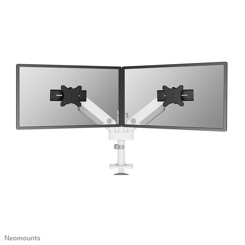 Neomounts 24-34" x2 NEXT ONE SL Desk Mount, näyttövarsi pöydälle kahdelle näytölle, valkoinen