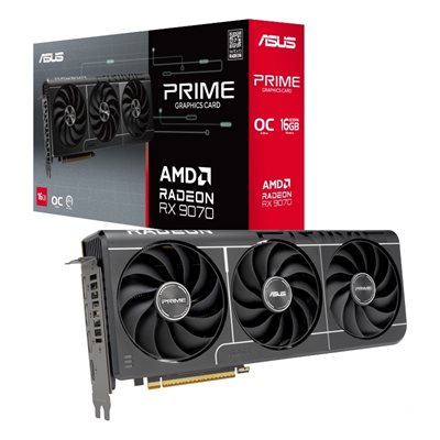 Asus Radeon RX 9070 PRIME EVO - OC Edition -näytönohjain, 16GB GDDR6