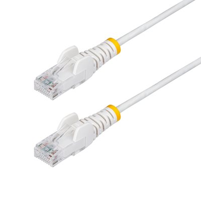 StarTech.com U/UTP Cat6 Slim laitekaapeli, LSZH, 2,5m, valkoinen