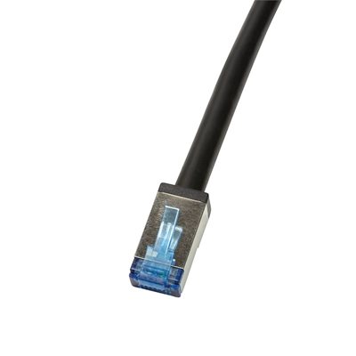 Logilink S/FTP Cat6A suojattu laitekaapeli ulkokäyttöön, 20m, musta