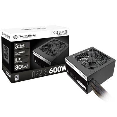 Thermaltake 600W TR2 S, ATX-virtalähde, 80 Plus, musta