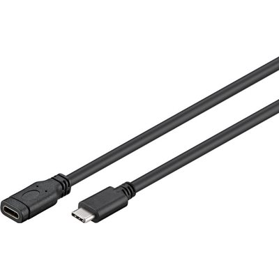 MicroConnect 3.2 Gen1 USB-C -jatkokaapeli, uros-naaras, 1,5m, musta