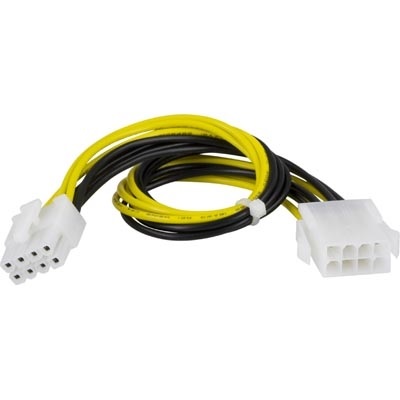 Deltaco Jatkokaapeli, 8-pinninen EPS12V uros - naaras, 25 cm