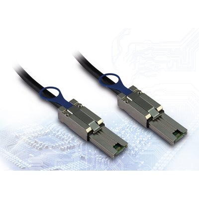 Inter-Tech Mini SAS SFF-8088 -> SFF-8088 -kaapeli, 1m, musta