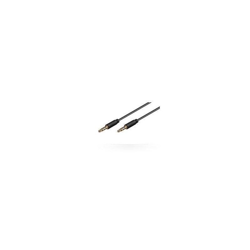MicroConnect 3,5mm -äänikaapeli, uros-uros, 1m, musta