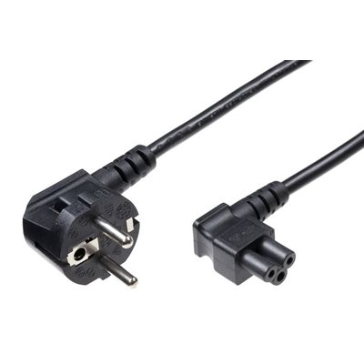 MicroConnect Laitekaapeli, kulma CEE 7/7 - kulma IEC C5, 3m