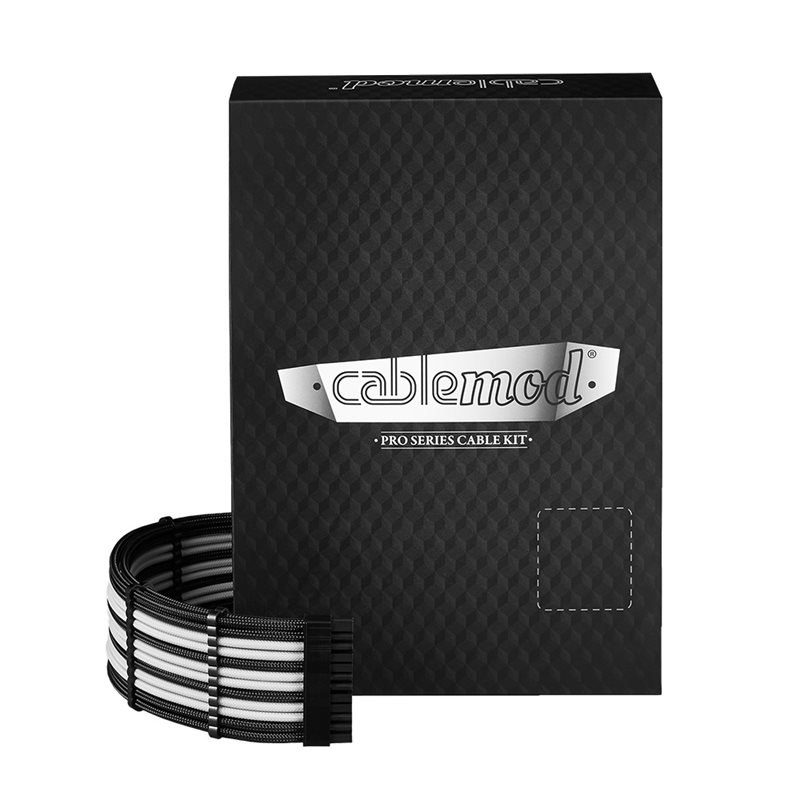 CableMod C-Series Pro ModMesh Sleeved 12VHPWR Cable Kit for Corsair RM (Black Label)/RMi/ RMx (Black + White)