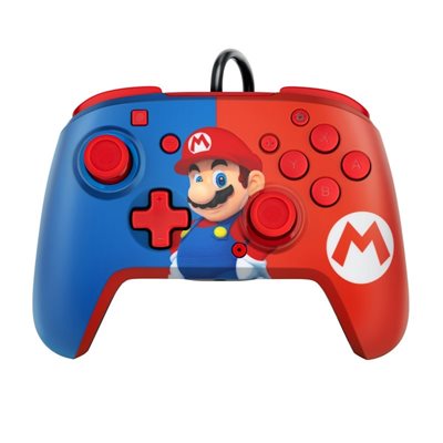 PDP Faceoff Deluxe+ Audio Wired Controller - Mario, langallinen pädiohjain, (Poistotuote! Norm. 29,90€)