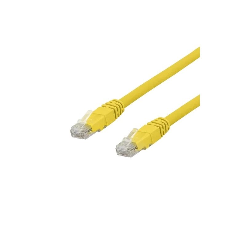 Deltaco U/UTP Cat6a laitekaapeli, 0,3m, keltainen