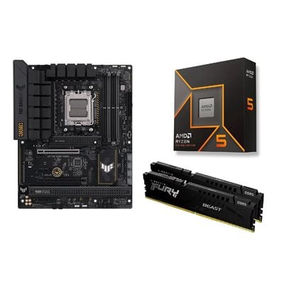 Asus TUF GAMING B650-PLUS + Ryzen 5 9600X + 32GB DDR5 6000MHz