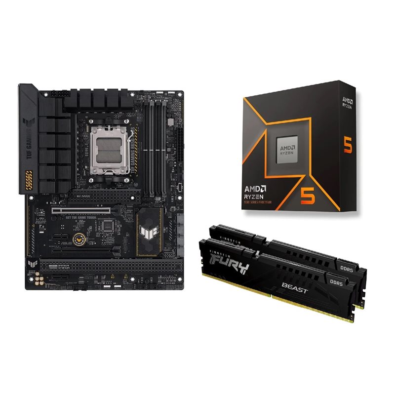 Asus TUF GAMING B650-PLUS + Ryzen 5 9600X + 32GB DDR5 6000MHz