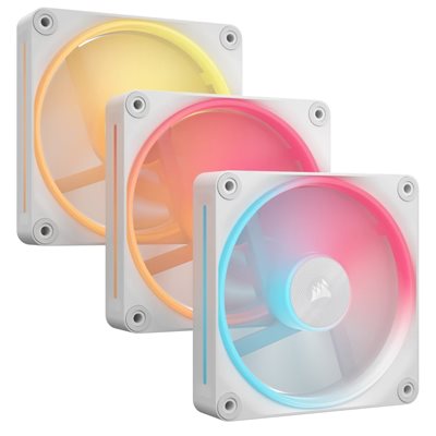 Corsair iCUE LINK LX120-R RGB Reverse Starter Kit - Triple Pack, 120mm PWM-laitetuuletinsarja, valkoinen