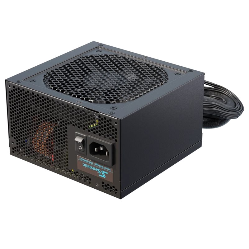 Seasonic 650W G12 GM-650 (2024), semimodulaarinen ATX-virtalähde, 80 Plus Gold, musta - Kuva 2