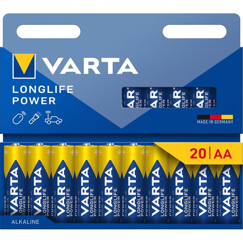 Varta AA/LR06 Longlife Power -paristo, 20kpl