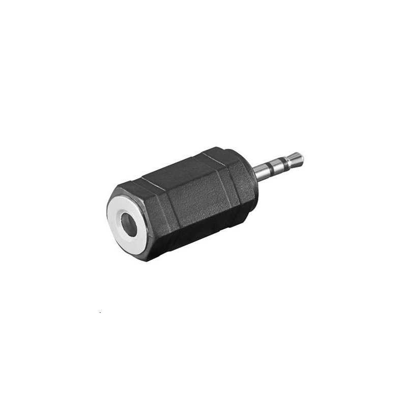 MicroConnect 2,5mm uros -> 3,5mm naaras -adapteri, musta