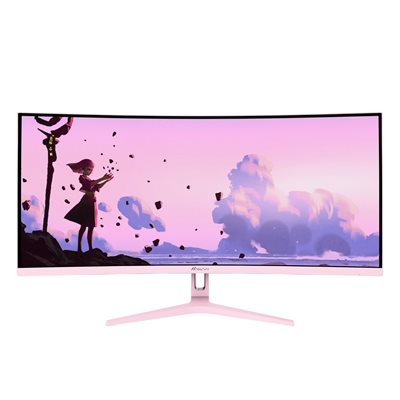 Arozzi 34" Nova VA, 165Hz (OC) UWQHD -pelimonitori, pinkki