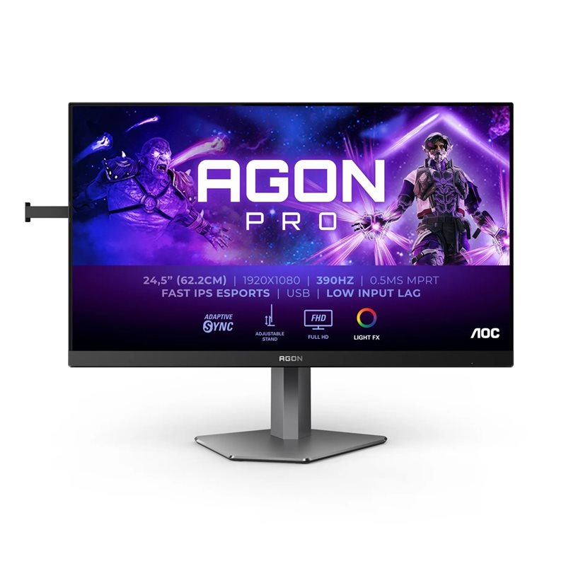 AOC 24,5" AG256FS, 390Hz Full HD -pelimonitori, musta/harmaa