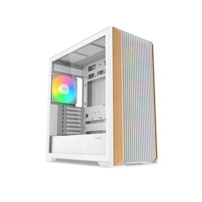 SAMA Z60 White, ikkunallinen miditornikotelo, valkoinen