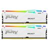 Kingston (Outlet) 32GB (2 x 16GB) FURY Beast White RGB, DDR5 5600MHz, CL36, 1.25V, valkoinen