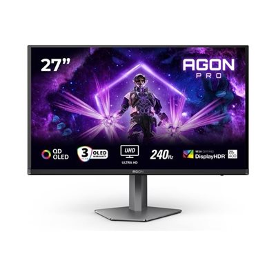 AOC 26,5" AG276UZD, 240Hz 4K UHD -pelimonitori, musta