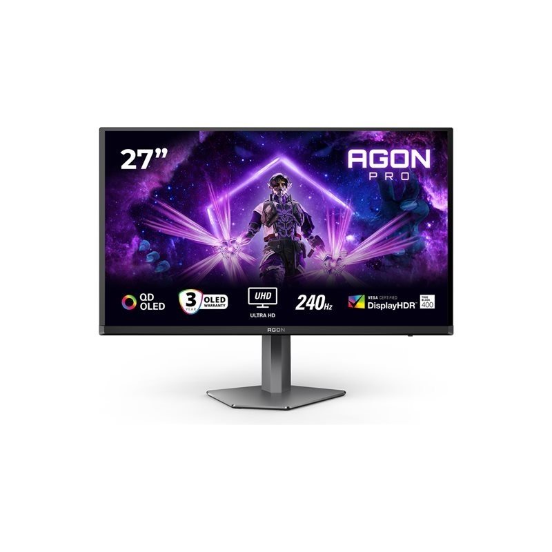 AOC 26,5" AG276UZD, 240Hz 4K UHD -pelimonitori, musta